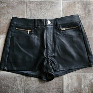 Black Faux Leather Shorts | FOREVER 21